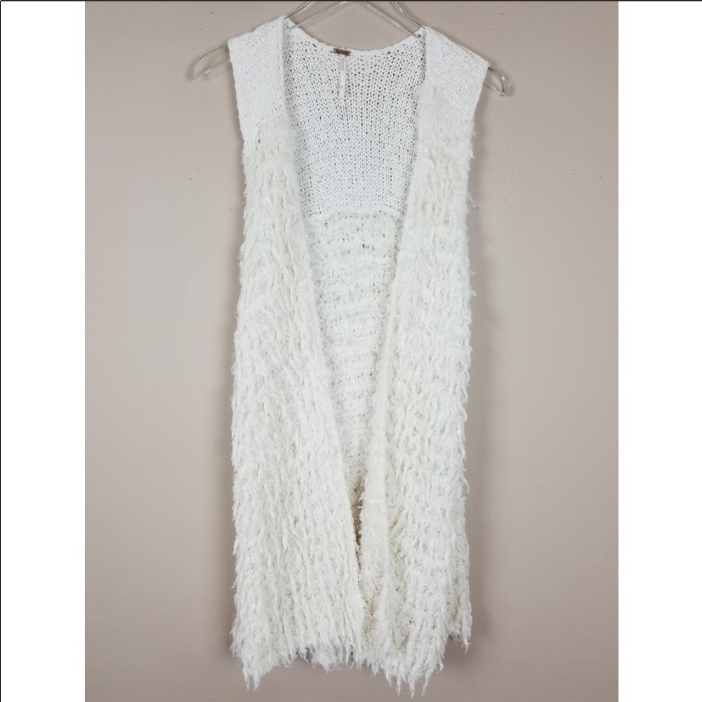 🔥Free People Rolling Stone Fuzzy Vest Cardigan🔥